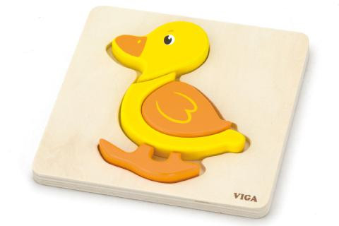 Drevené puzzle pre najmenších - kačička