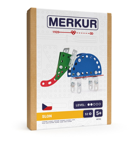 Stavebnica MERKUR Slon mini 52 ks