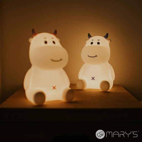 LED silikónová nočná lampička Rgb - kravička Mary's