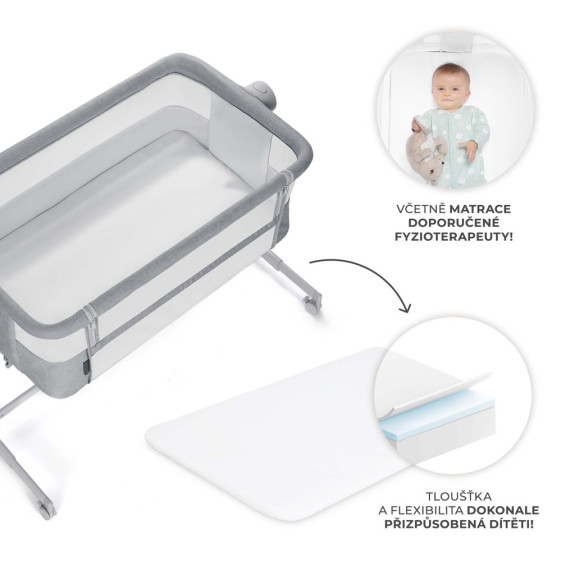 Postieľka detská polohovateľná Nestee Up2 Kinderkraft
