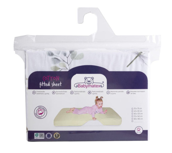 Bavlnená prestieradlo s gumou Print 60 x 120 cm Babymatex