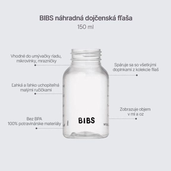 Náhradná plastová fľaša 150 ml Bibs