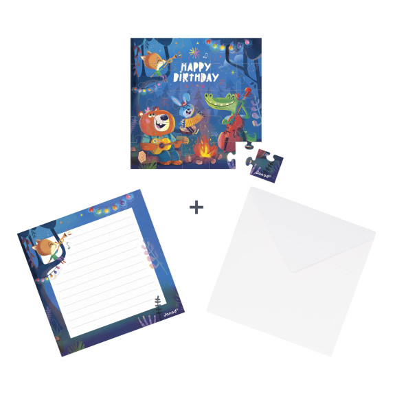 Blahoželanie k narodeninám s puzzle Janod