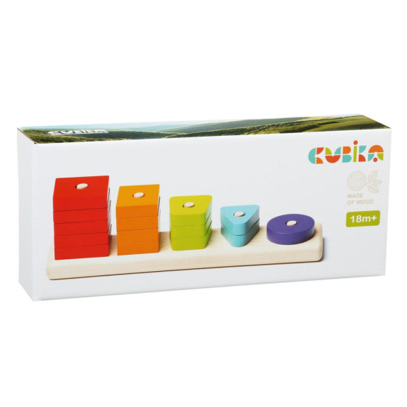 Triedime tvary VI - drevená skladačka 16 dielov Cubika