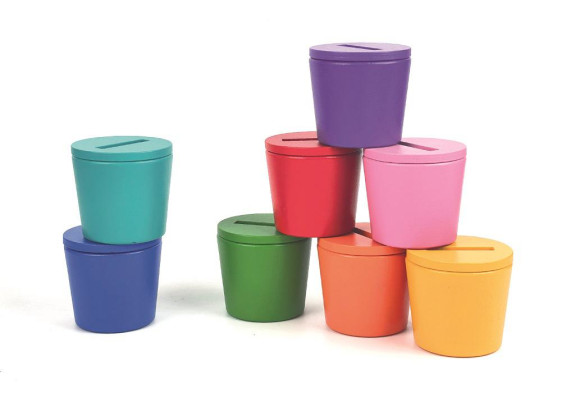 Dúhové guličky, mince a kalíšky 8 farieb 2Kids Toys