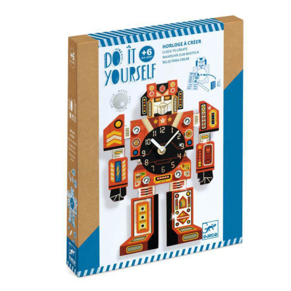 DIY Hodiny Robot Djeco
