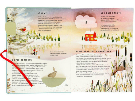 Leporelo 24 dní do Vianoc ilustrácie Richard Jones