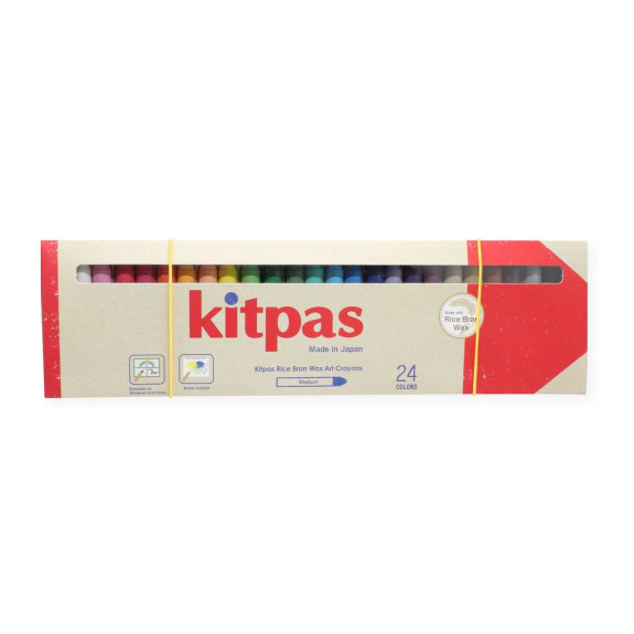 Voskové pastelky na sklo a papier 24 ks Kitpas