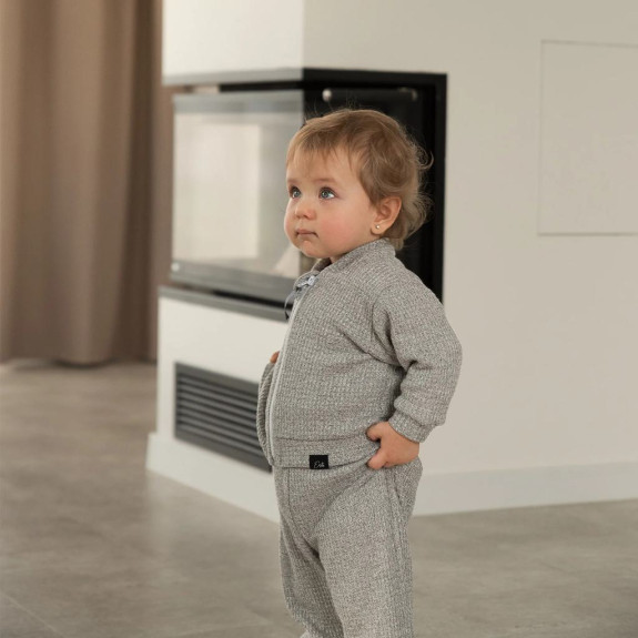 Sveter pre bábätko Cool grey - šedá Esito
