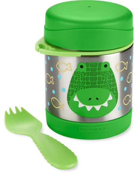 Termoska na jedlo s lyžičkou/vidličkou Zoo 3 r+ 325 ml Skip Hop