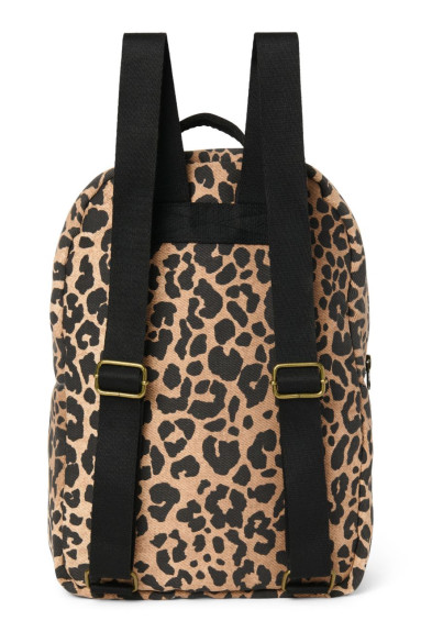 Cotton Midi Backpack - batôžtek s predným vreckom Brown Leopard Studio Noos