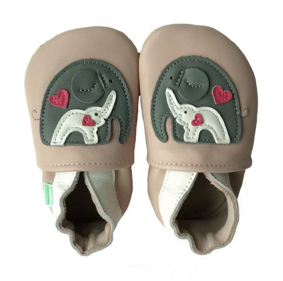 Kožené capáčky Barefoot Veľ. L (12-18 mes.) Hopi Hop