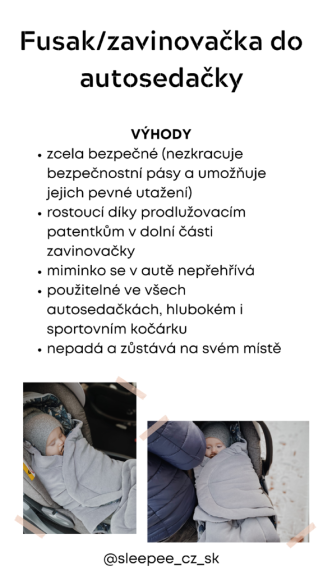 Fusak/zavinovačka/deka do autosedačky Royal Sleepee