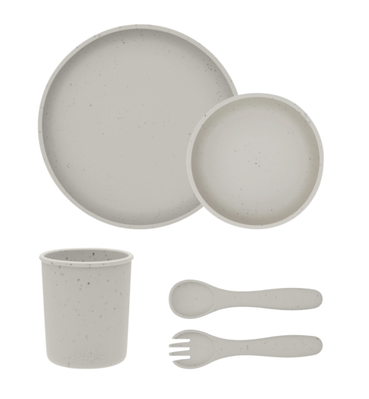 Jedálenská sada 5-dielna Platinum Silicone KikkaBoo