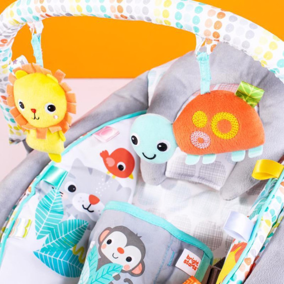 Lehátko vibrujúce s melódiou Whimsical Wild 0 m+ do 9 kg 2019 Bright Starts