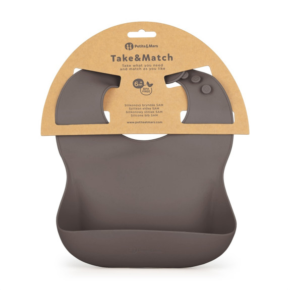 Podbradník silikónový Take&Match 6 m+ Petite & Mars