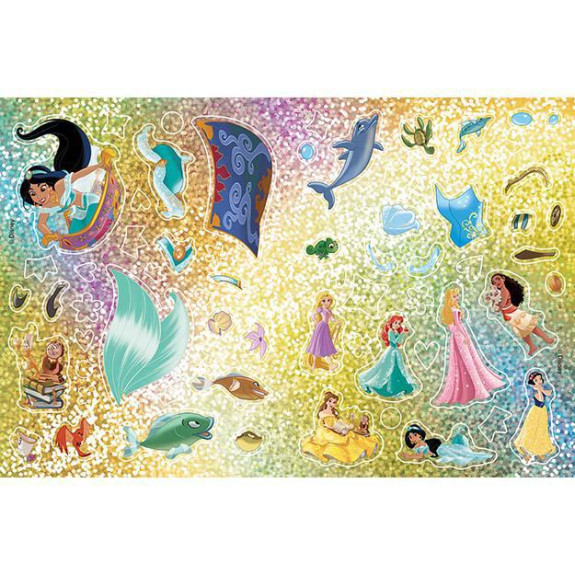 Zábava s trblietavými samolepkami Disney Princezné