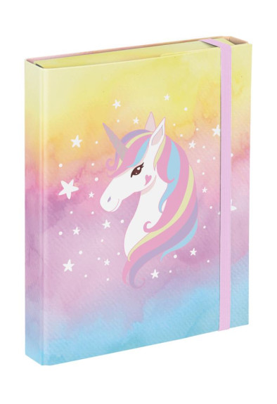 Dosky na školské zošity A5 Rainbow Unicorn Baagl