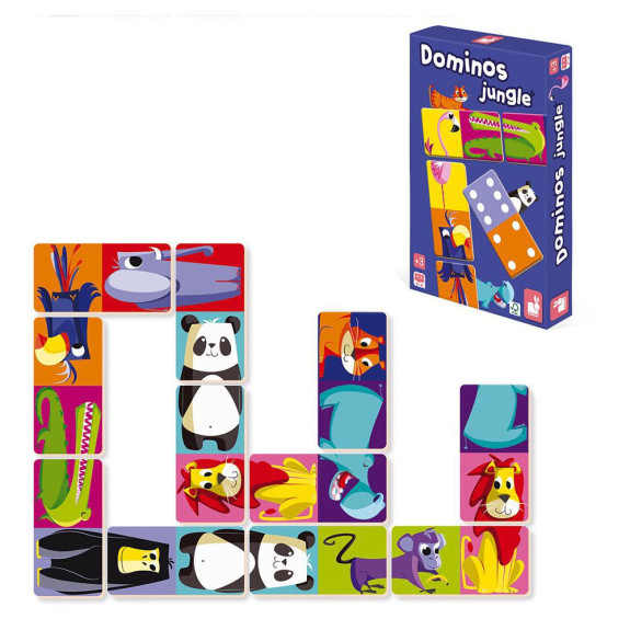 Detské obojstranné domino Džungľa Janod