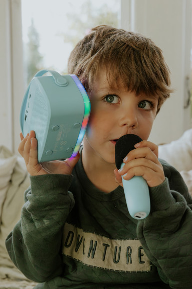 Bluetooth Karaoke párty set + 2 mikrofóny Blue Lalarma