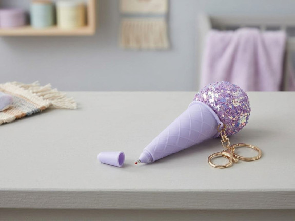 Prívesok na kľúče/propiská v tvare zmrzliny 14 cm Glamour