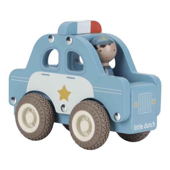 Policajné auto drevené Little Dutch
