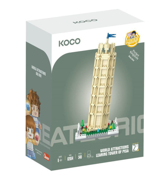 Stavebnica mini Veža v Pise 548 ks Koco