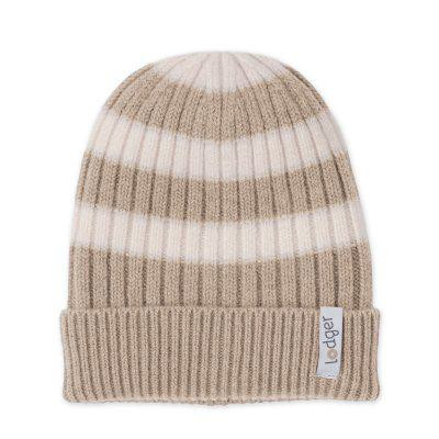 Čiapka Stripe Merino Beige Lodger
