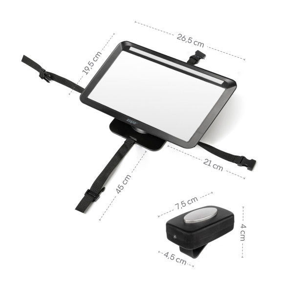 Zrkadlo s LED osvetlením Deluxe, Black