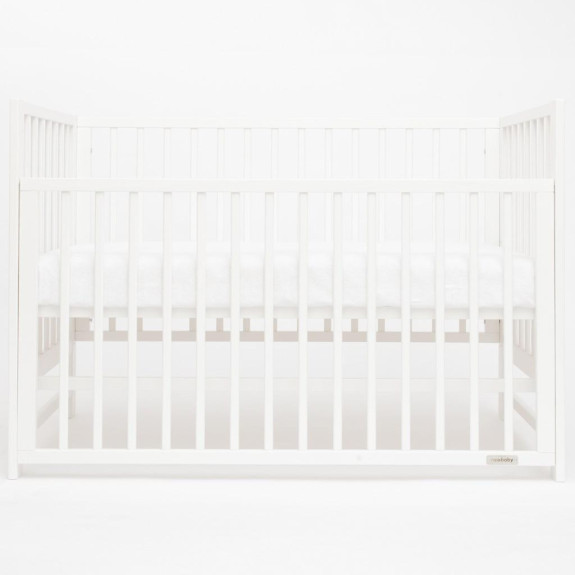 Detská postieľka New Baby BASIC so sťahovacou bočnicou biela