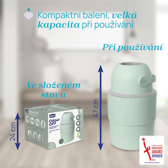 Kôš na plienky teleskopický Odour Off na odstránenie zápachu Chicco