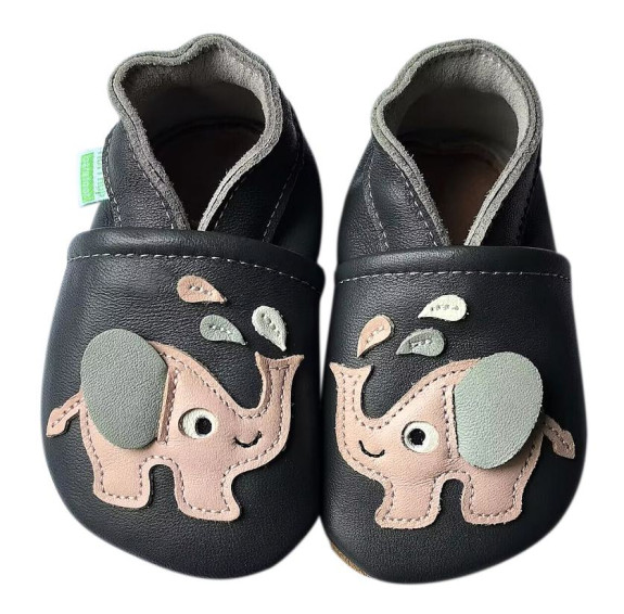 Kožené capáčky Barefoot Veľ. M (6-12 mes.) Hopi Hop