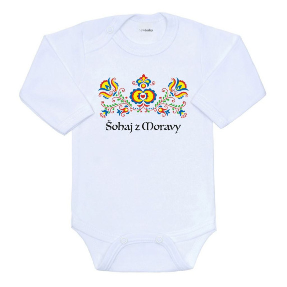Detské body s potlačou Ľudový vzor Šohaj z Moravy New Baby