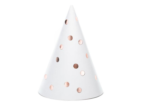 Čiapočky "Rosegold bodky" 6 ks