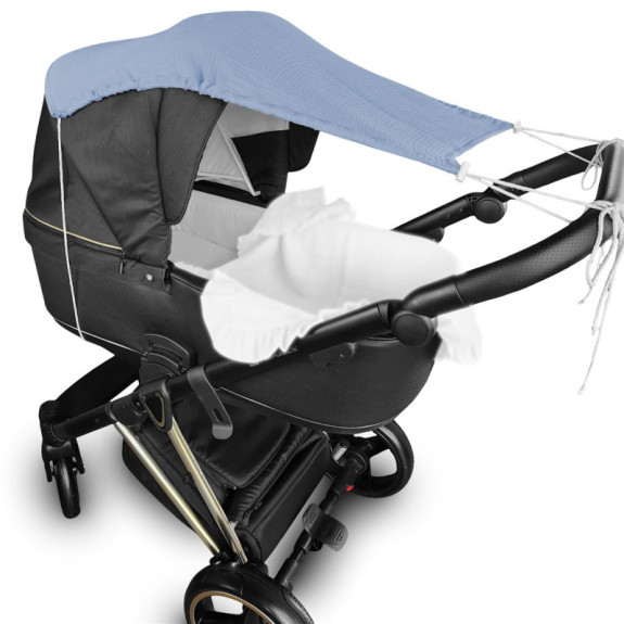 Mušelínová slnečná strieška na kočík Nature Baby Nellys