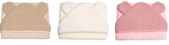 Dojčenská osuška s kapucňou a uškami Boucle 80x80 cm froté Baby Nellys
