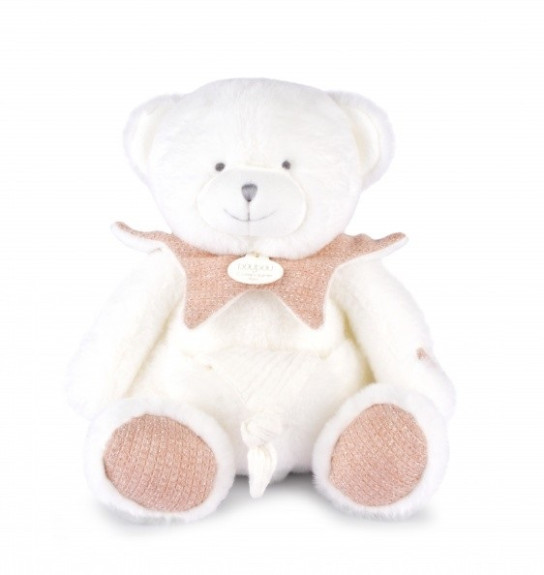 Darčeková sada Plyšový medvedík s dečkou 30 cm ružový Doudou