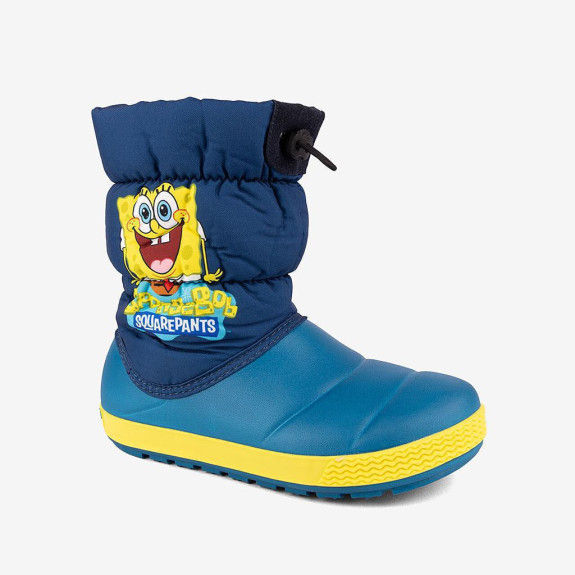 Detské zimné topánky - zateplené snehule SpongeBob modré