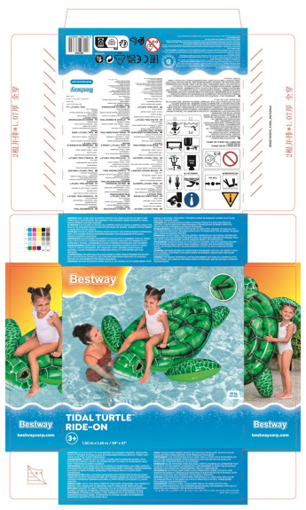 Nafukovacia korytnačka s držadlami 150 x 145 cm Bestway
