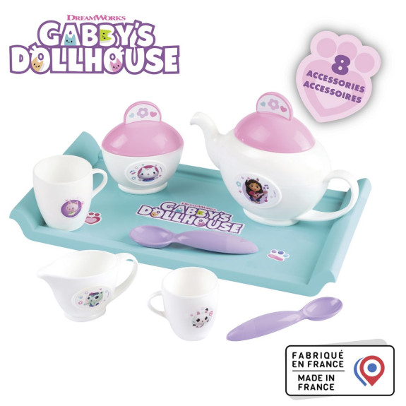 Čajový set s táckou Gabby´s Dollhouse