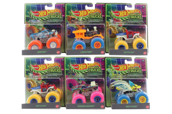Hot Wheels Monster Trucks svietiaci v tme