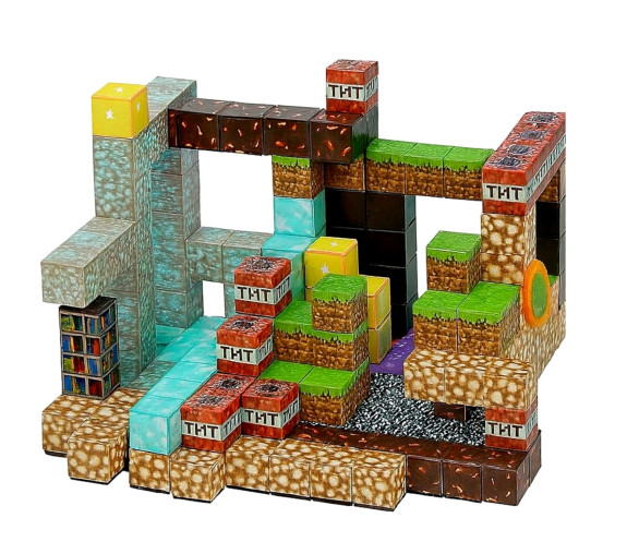 Veľká magnetická stavebnica Minecraft Iron Diamond Gold TNT 220 ks