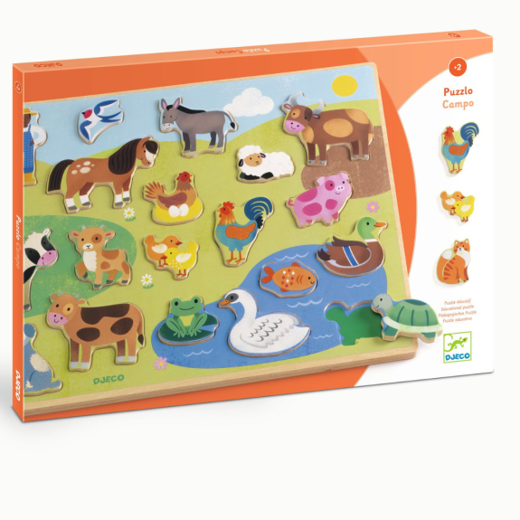 Vkladacie puzzle Farma Djeco