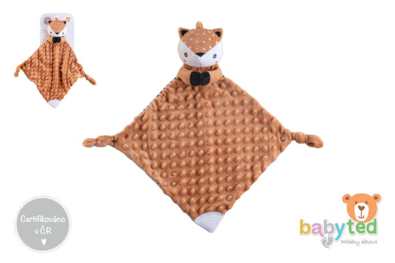 Zaspávač babyted hryzátko, hrkálka plyš 25x25 cm 0 m+