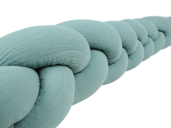 Mušelínový mantinel vrkoč 200 cm Babymatex - chránič do postieľky