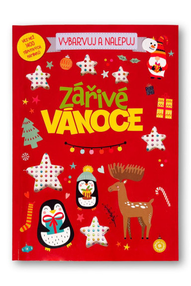 Vyfarbuj a nalepuj Žiarivé Vianoce Viac ako 1400 trblietavých kamienkov