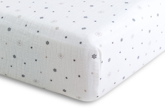 Mušelínové prestieradlo Dizajn s gumou 60 x 120 cm BabyMatex