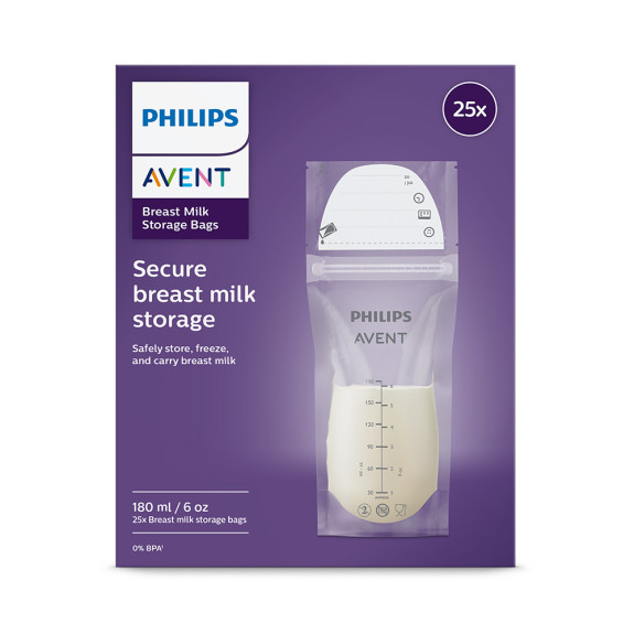 Vrecká na materské mlieko 180 ml 25 ks Philips Avent