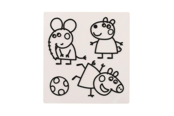 Okenné samolepky a omaľovánky Peppa Pig s farbami