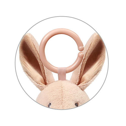 Závesná senzorická hračka Rabbit Karo pre bábätko – hrkálku a hryzátko BabyOno